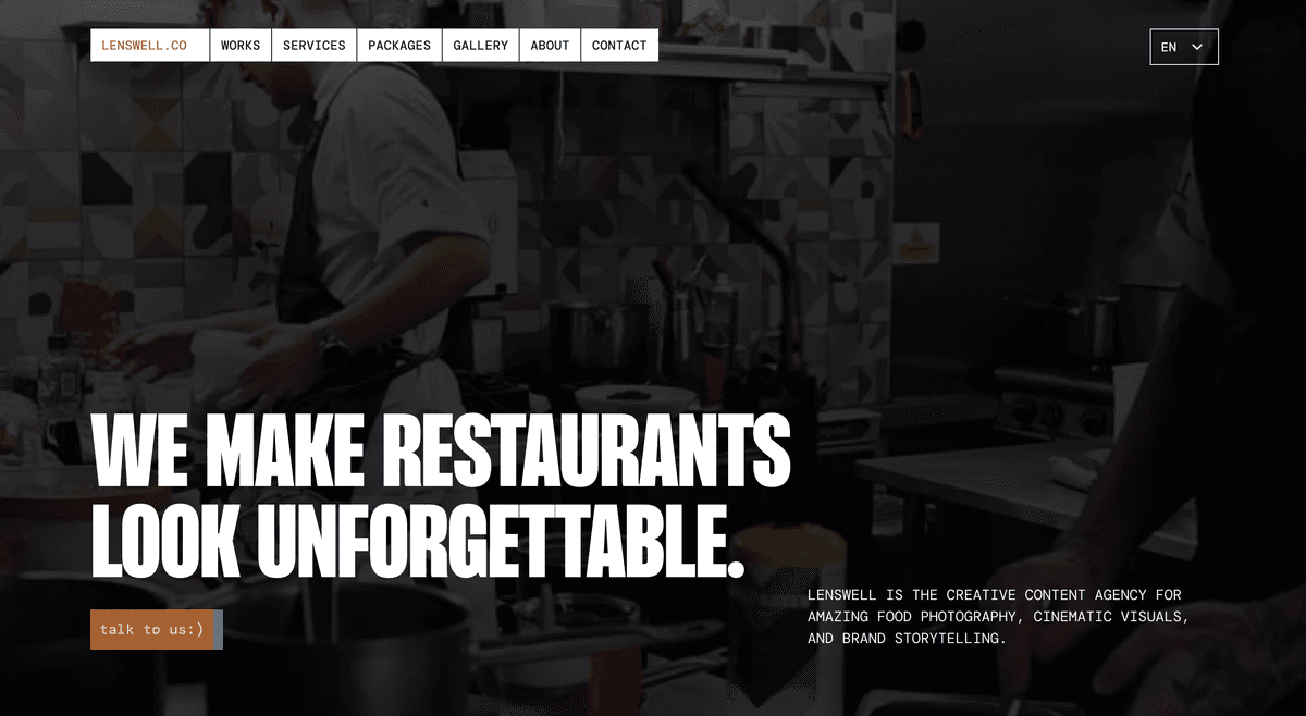 Dessert presentation