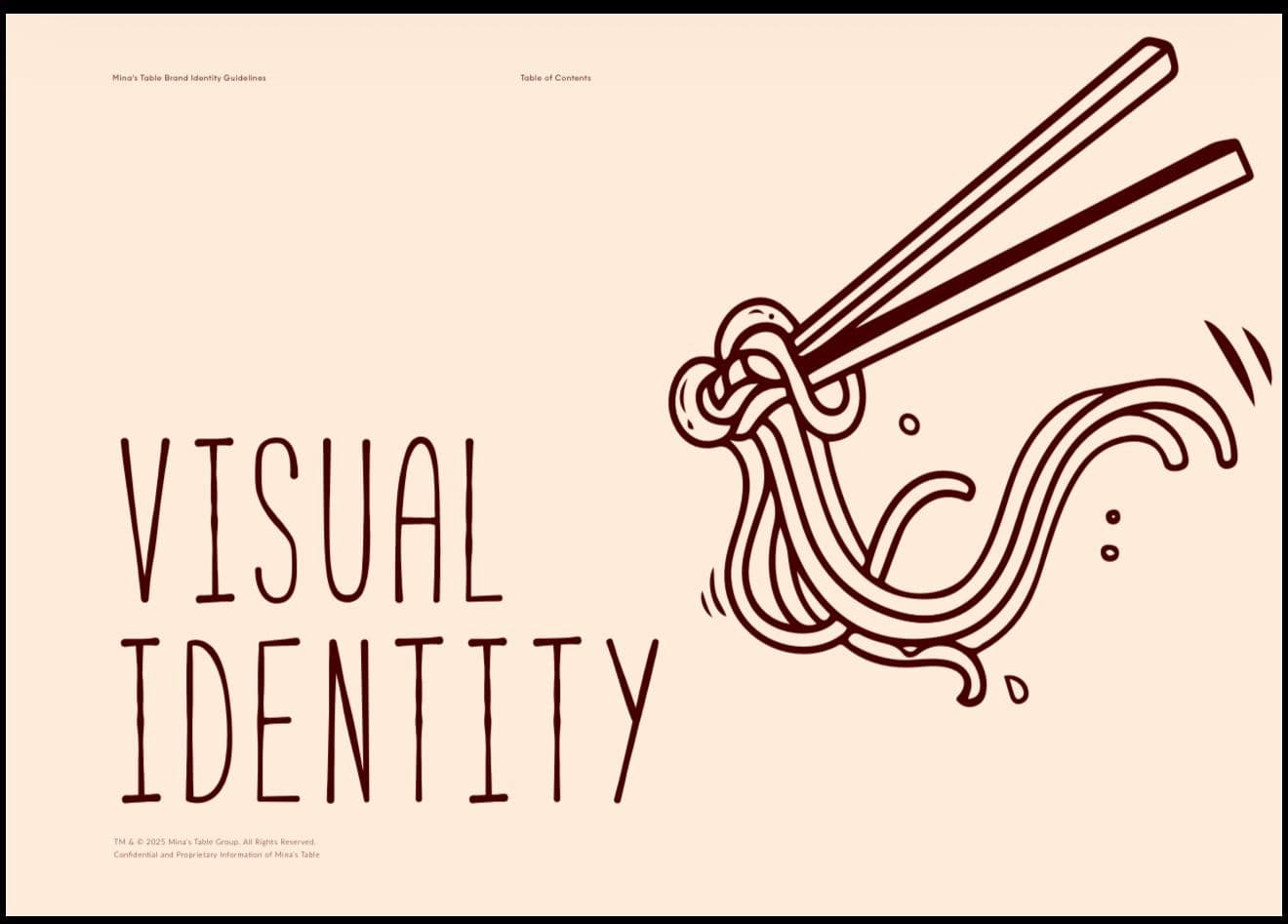 Mina's Table visual identity artwork